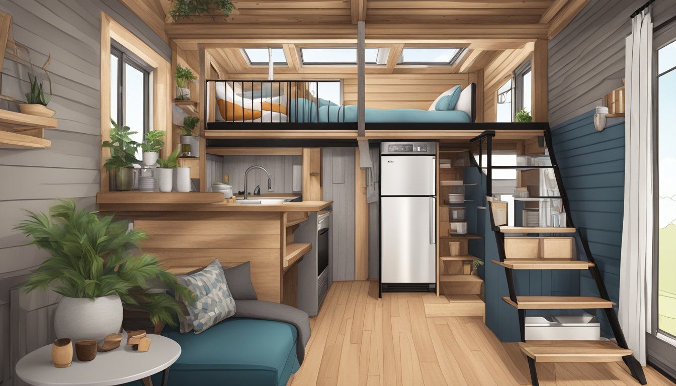 Stylish Tiny House Plan with Loft